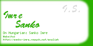 imre sanko business card